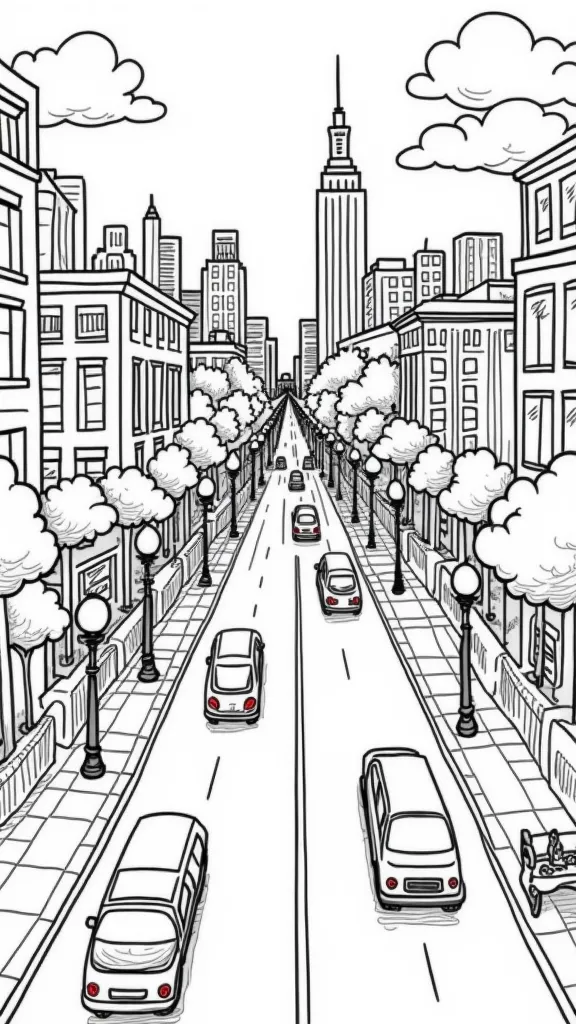 coloring pages city